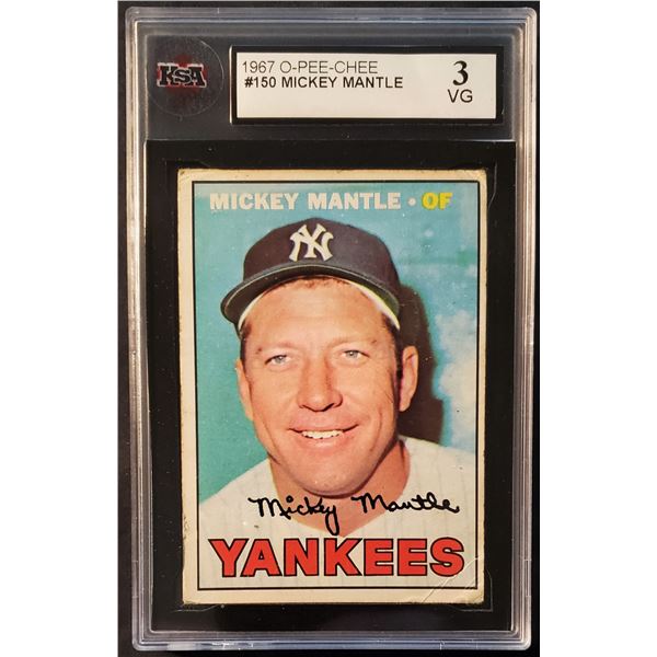 1967 O-Pee-Chee #150 Mickey Mantle (KSA 3)