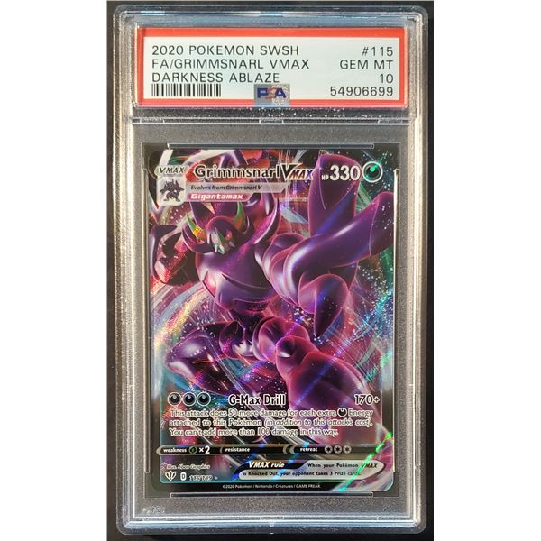 Pokemon - Grimmsnarl Vmax (PSA 10) GEM!