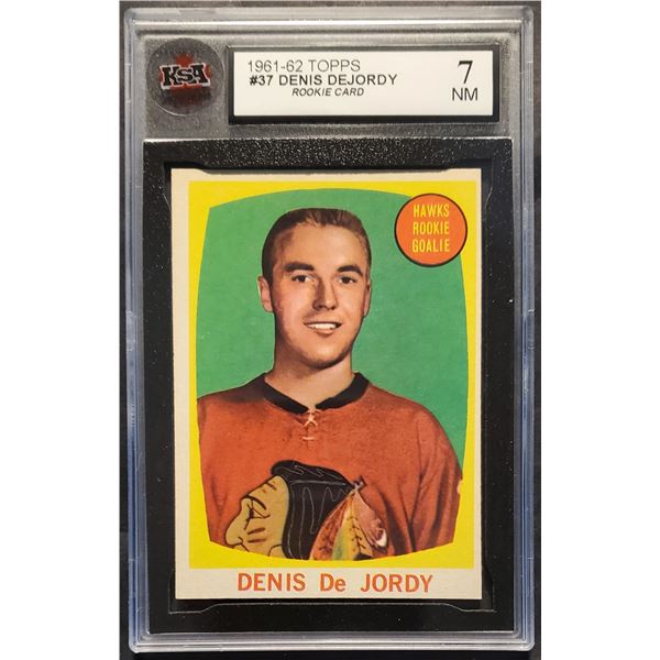 1961-62 Topps #37 Denis DeJordy RC (KSA 7)