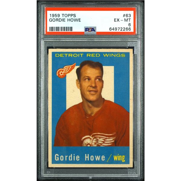 1959-60 Topps #63 Gordie Howe (PSA 6)