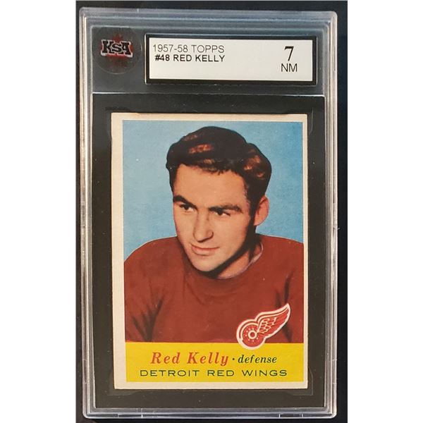 1957-58 Topps #48 Red Kelly (KSA 7)