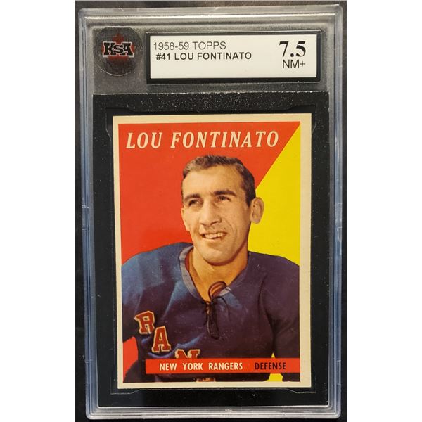 1958-59 Topps #41 Lou Fontinato (KSA 7.5) NM+