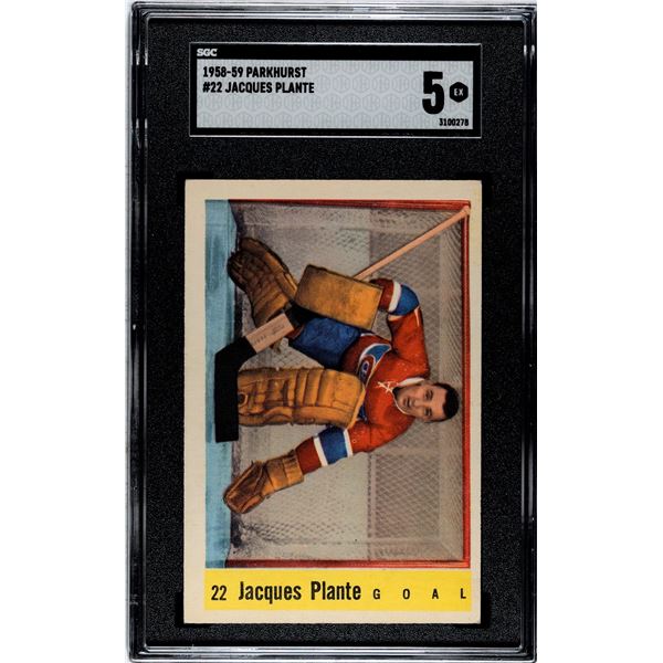 1958-59 Parkhurst #22 Jacques Plante (SGC 5)