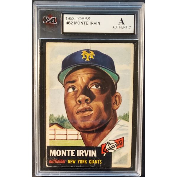 1953 Topps #62 Monte Irvin (KSA A)