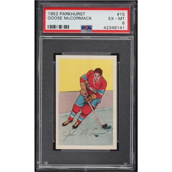 1952-53 Parkhurst #15 John McCormack RC (PSA 6)