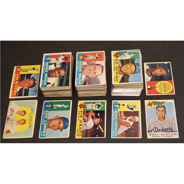 1960 Topps Baseball - Lot of 210 cards - GD to EX, many VG/EX!