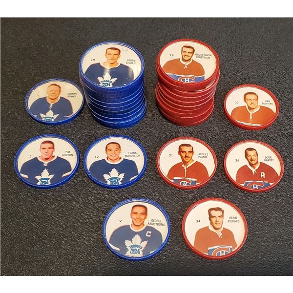 1960-61 Shirriff Hockey Coins - Near Set - 95/120