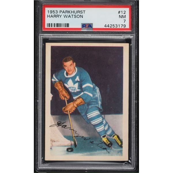 1953-54 Parkhurst #12 Harry Watson (PSA 7)