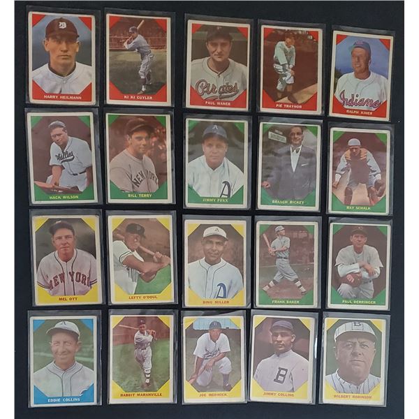 1960 Fleer Baseball Greats - Lot of 20 different stars