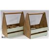 Image 1 : LOT OF 2 NEW WOODEN GARDEN TOOL BOXES
