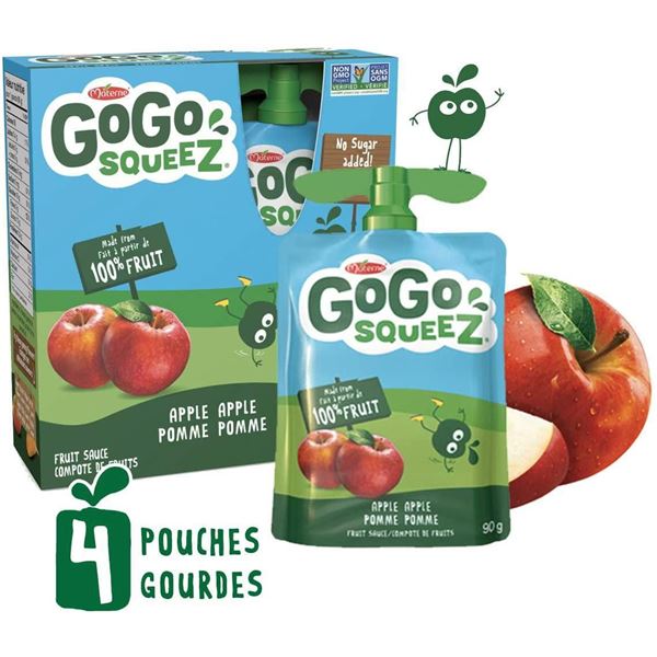 3 BOXES ORGANIC GOGO SQUEEZ APPLE FRUIT SAUCE