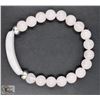 Image 1 : #26-NATURAL PINK JADE BRACELET 8"
