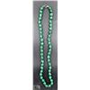 Image 1 : #36-GREEN BEAD MALACHITE NECKLACE8MM/ 18"