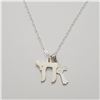 Image 2 : BZ535-61 SILVER 2 PENDANT NECKLACE