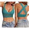 NEW SZ L GREEN SHEKINI LACE STYLE BIKINI TOP,