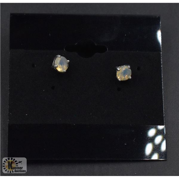 #4-NATURAL UNHEATED FIRE OPAL STUD EARRINGS