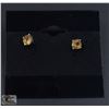 Image 1 : #5-NATURAL UNHEATED CITRINE STUD EARRINGS