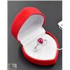 Image 1 : #87-NATURAL RED RUBY & CZ RING/ SIZE 6.5