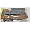 Image 1 : BAG OF ANTIQUE WOODEN ADVERTISING STAMPS