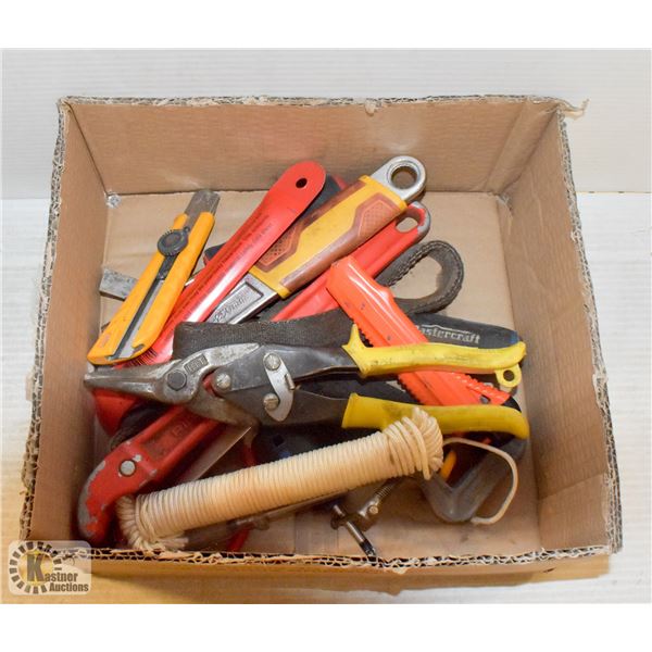 BOX OF MISC TOOLS