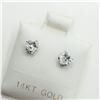 Image 2 : BZ322-77 14K WHITE GOLD CUBIC ZIRCONIA EARRINGS