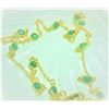 Image 2 : BZ322-59 SILVER EMERALD 18" NECKLACE