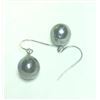 BZ322-53 SILVER GENUIE TAHITIA PEARLS EARRINGS