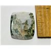 Image 1 : 12)  SQUARE CUT NATURAL GREEN MOSS AGATE