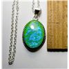 Image 1 : 10)  AUSTRALIAN OVAL TRIPLATE OPAL PENDANT