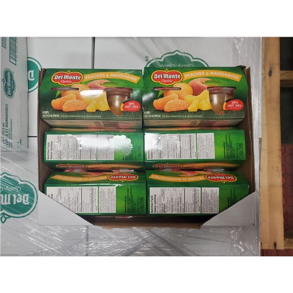 CASE OF 6 PACKS OF DEL MONTE PEACHES AND MANDARINS