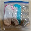 Image 1 : 9 PACK LADIES ANKLE SOCKS*COLOUR & STYLE MAY VARY*