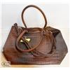 Image 1 : BROWN LEATHER INNER LINING CHANEL STYLE TOTE BAG