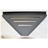 Image 1 : NEW REPACKED BLACK BATHROOM CORNER SHELF WITH