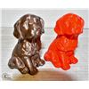 NEW SET OF 2 DOG MINI FIGURES FOR DISPLAY OR