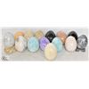 LOT OF STONE DECORATIVE EGGS