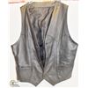 Image 1 : MENS XLARGE BLACK LEATHER VEST