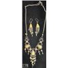Image 1 : GREEN SERPENTINE NECKLACE & EARRINGS