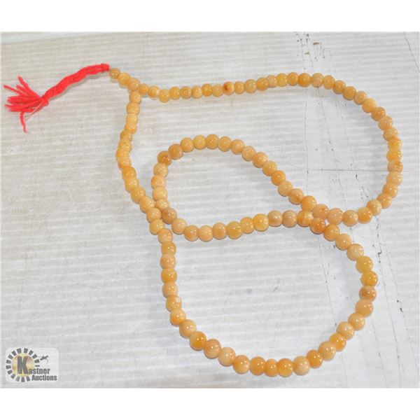 LONG YELLOW JADE NECKLACE