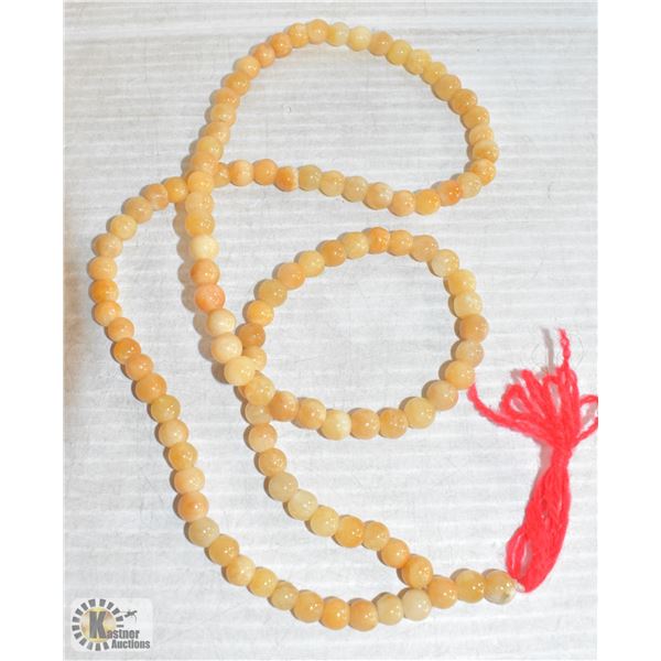 LONG YELLOW JADE NECKLACE