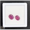 #27-NATURAL RED RUBY GEMSTONE 6.10CT/2PCS