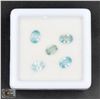 #24-NATURAL HEATED SEA FOAM BLUE ZIRCON 5.40CT/5PC