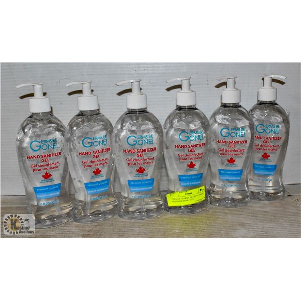 PACK OF 6 GERMS BE GONE HAND SANITIZER 443ML SIZE