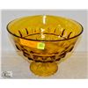 AMBER COLOURED DISPLAY BOWL