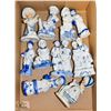 WHITE & BLUE COLLECTIBLE FIGURINES