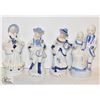 Image 1 : WHITE & BLUE COLLECTIBLE FIGURINES