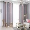 Image 1 : NEW GREY GRADIENT GROMMET CURTAIN 52" X 82"