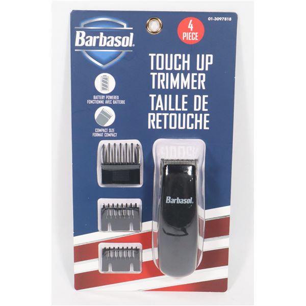 NEW BARBASOL 4PC TOUCH UP TRIMMER SET