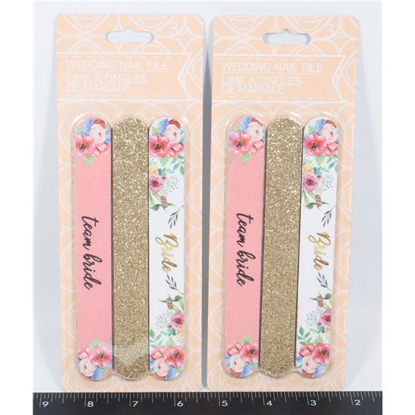 2 NEW BRIDAL THEME FINGER NAIL FILE PACKS