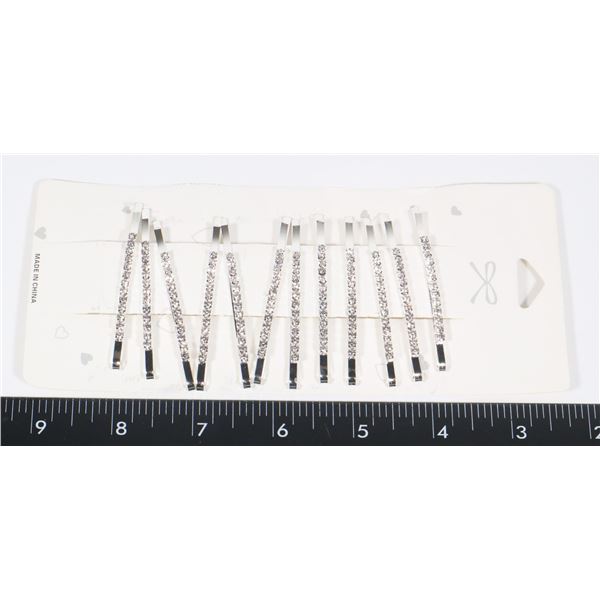 NEW 12PC RHINESTONE BOBBY PINS