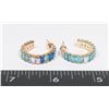 Image 1 : NEW RHINESTONE HOOP EARRINGS